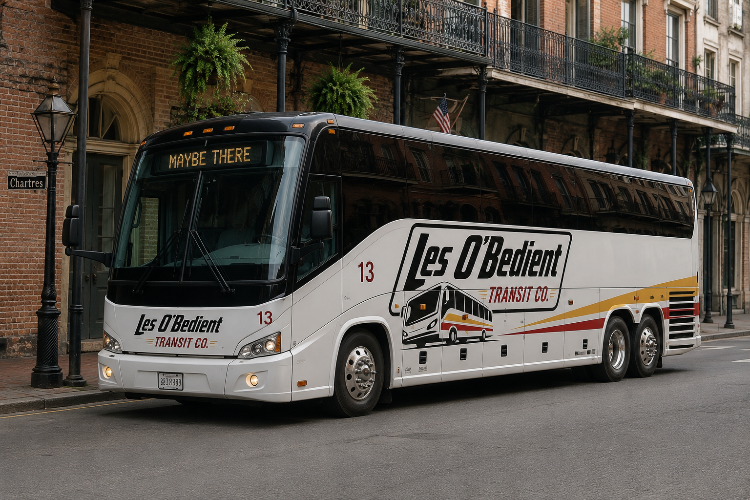 Les O’Bedient coach on Chartres Street, destination Maybe There