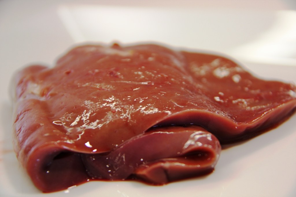 Raw veal liver, used as an illustrative photograph